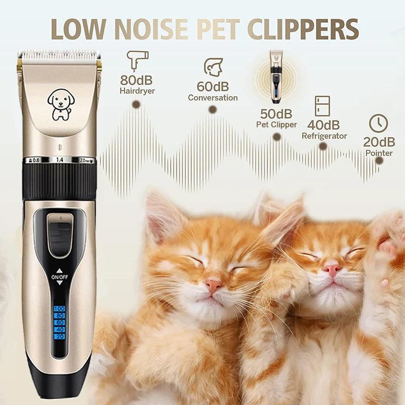 Cão clipper cão clippers cabelo grooming (animal de estimação/gato/cão/coelho) aparador de corte de cabelo barbeador conjunto animais de estimação sem fio recarregável profissional